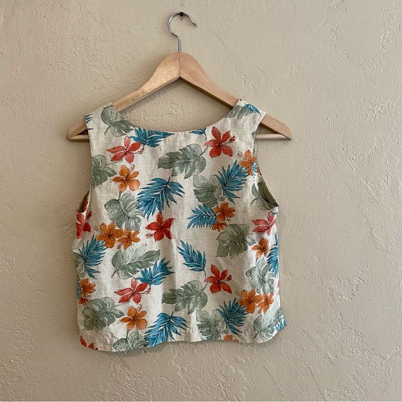 Nomadic Traders Floral Crop Sleeveless Tank, Size Small - Picture 3 of 6